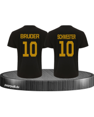 Bruder Schwester Schwarz Gold