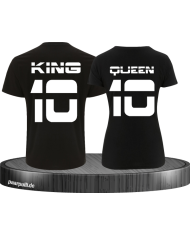 King queen set in schwarz mit wunschzahl