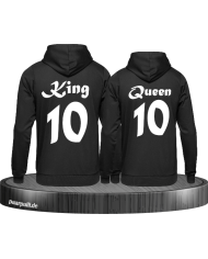 King Queen mit kursivschrift und wunschzahl in schwarz
