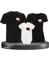 Alles was du brauchst ist Liebe 3er Familienset T-Shirts mit  Babybody