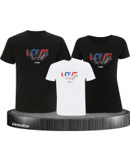 Love my Family 3er Familienset T-Shirts