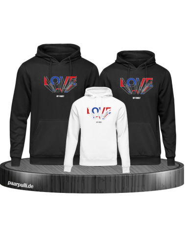 Love my Family 3er Hoodies Love my Family 3er Hoodies
