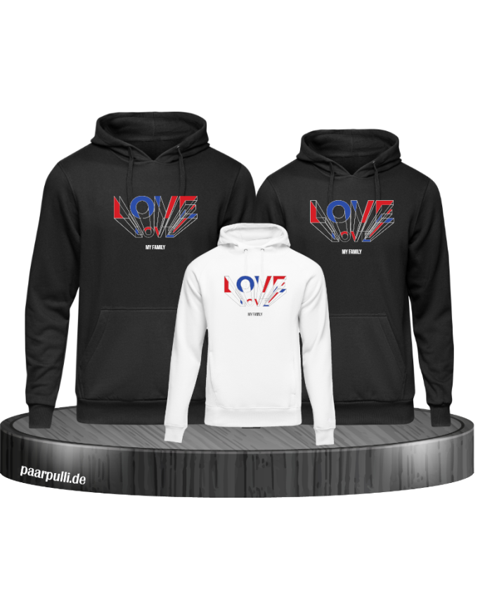 Love my Family 3er Hoodies