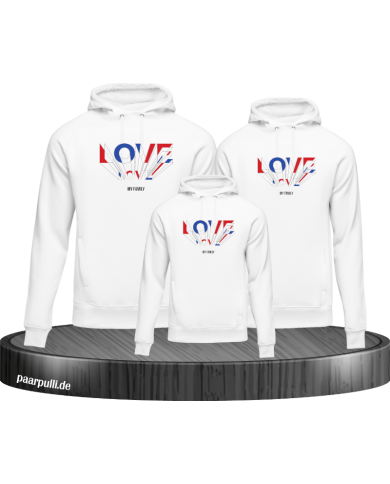 Love my Family 3er Hoodies Love my Family 3er Hoodies