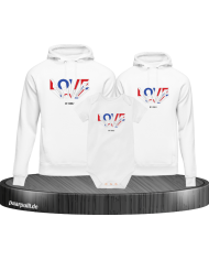 Love my Family 3er Hoodies mit Baby Body