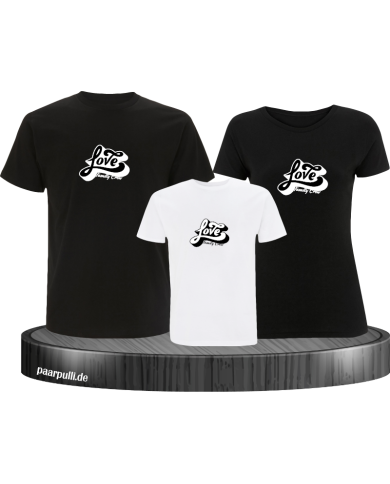 Family Crew Love 3er Familienset T-Shirts Family Crew Love 3er Familienset T-Shirts