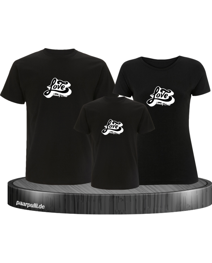 Family Crew Love 3er Familienset T-Shirts