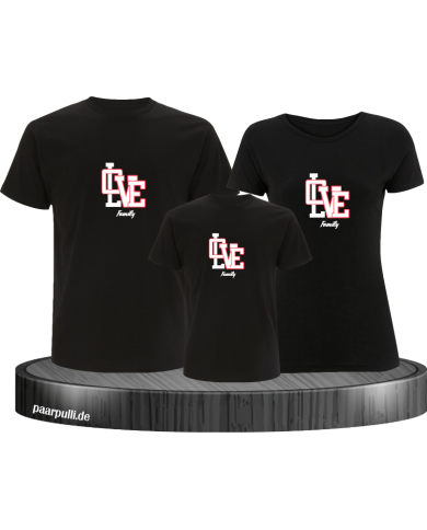 Love Family 3er Familienset T-Shirts