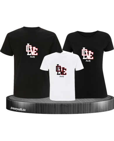 Love Family 3er Familienset T-Shirts Love Family 3er Familienset T-Shirts