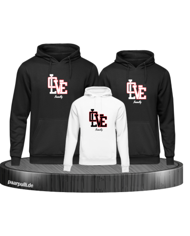 Love Family 3er Familienset T-Shirts