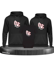 Love Family 3er Hoodies mit Baby Body
