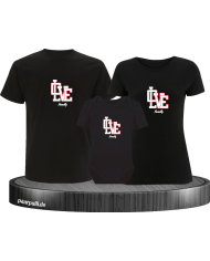 Love Family 3er Familienset T-Shirts mit Babybody