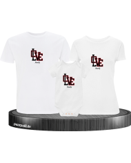 Love Family 3er Familienset T-Shirts mit Babybody