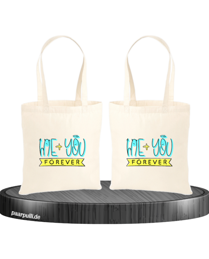 Me + You Forever  Jutebeutel