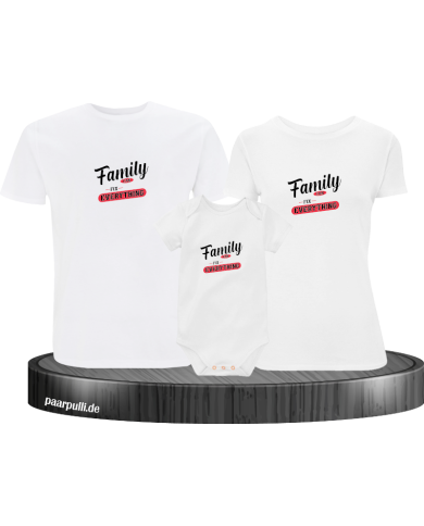 Family can fix everything 3er Familienset T-Shirts mit  Babybody