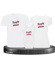 Family can fix everything 3er Familienset T-Shirts mit  Babybody