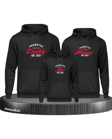 Promoted to Family Wunschjahr 3er Hoodies Promoted to Family Wunschjahr 3er Hoodies