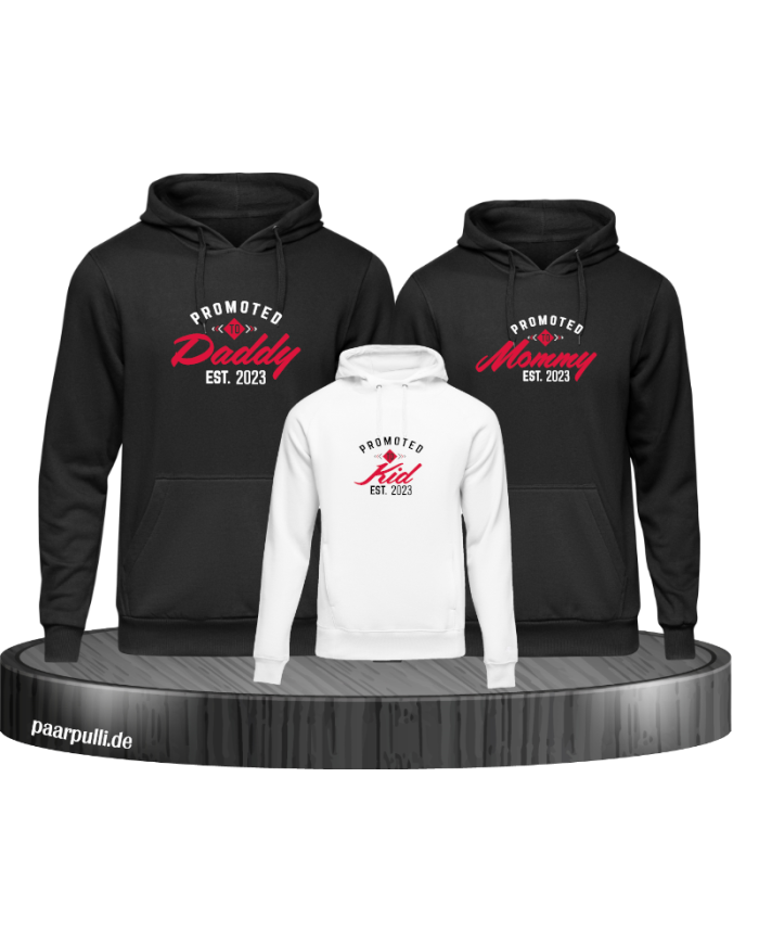 Promoted to Family Wunschjahr 3er Hoodies