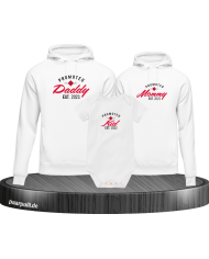 Promoted to Family Wunschjahr 3er Hoodies mit Baby Body
