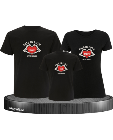 Fall in Love with Souls 3er Familienset T-Shirts Fall in Love with Souls 3er Familienset T-Shirts