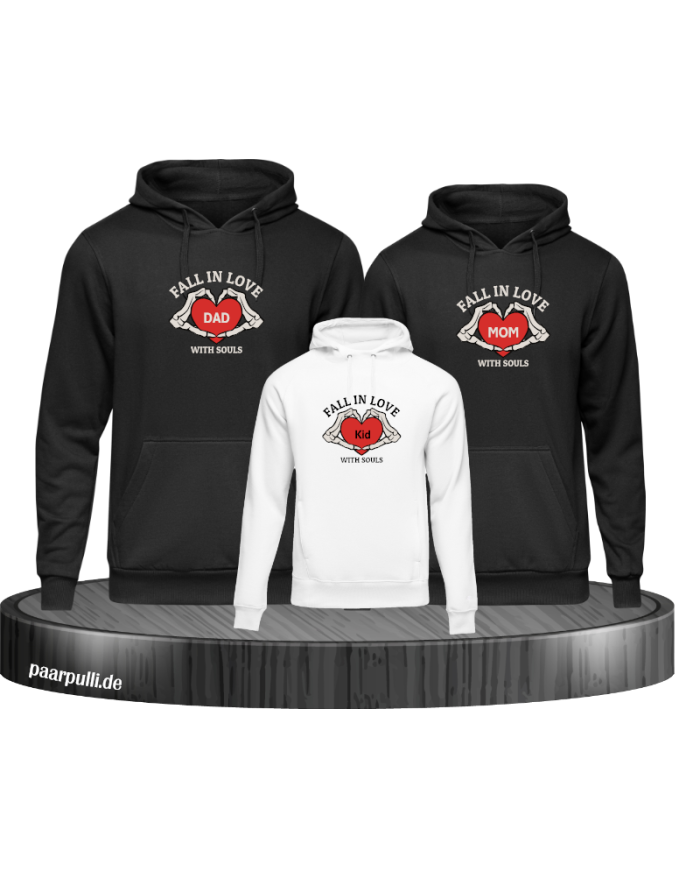 Fall in Love with Souls 3er Hoodies