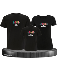 Liebe meine Familie 3er Familienset T-Shirts