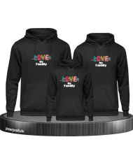 Liebe meine Familie 3er Hoodies