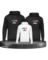 Liebe meine Familie 3er Hoodies