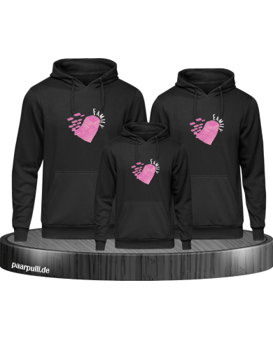 Love Family Herz 3er Hoodies Love Family Herz 3er Hoodies