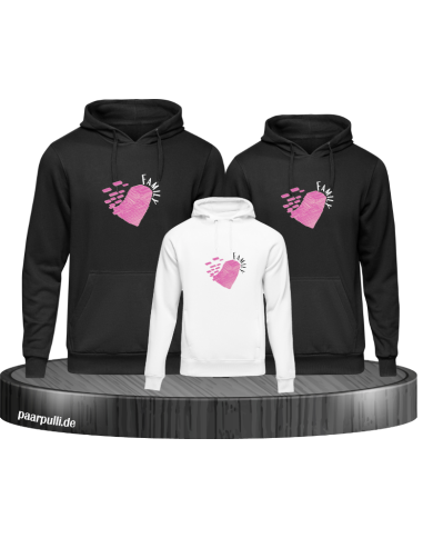 Love Family Herz 3er Hoodies Love Family Herz 3er Hoodies