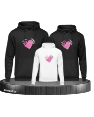 Love Family Herz 3er Hoodies