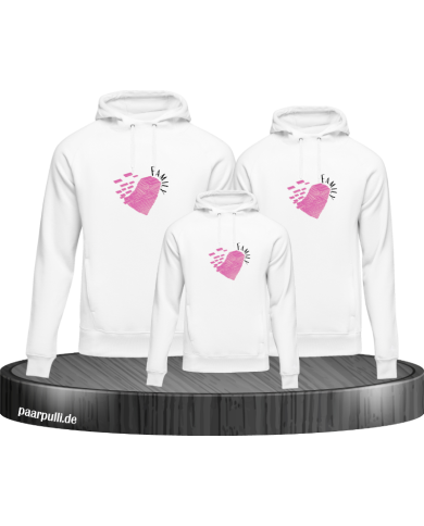 Love Family Herz 3er Hoodies Love Family Herz 3er Hoodies