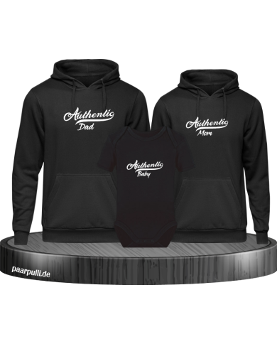 Authentic Family 3er Hoodies mit Baby Body Authentic Family 3er Hoodies mit Baby Body