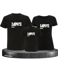 Love Flower 3er Familienset T-Shirts