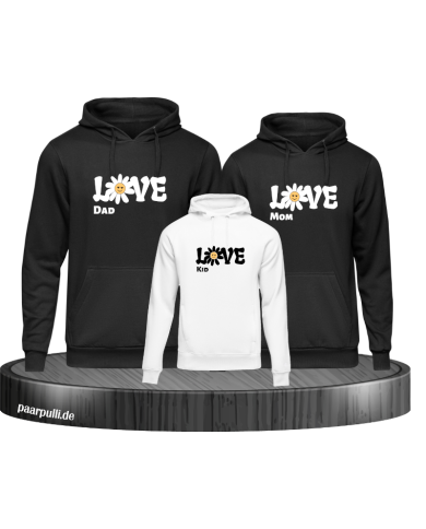 Love Flower 3er Hoodies Love Flower 3er Hoodies
