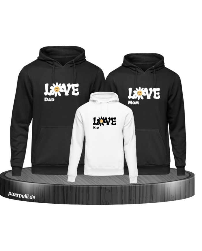 Love Flower 3er Hoodies