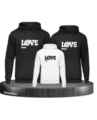 Love Flower 3er Hoodies