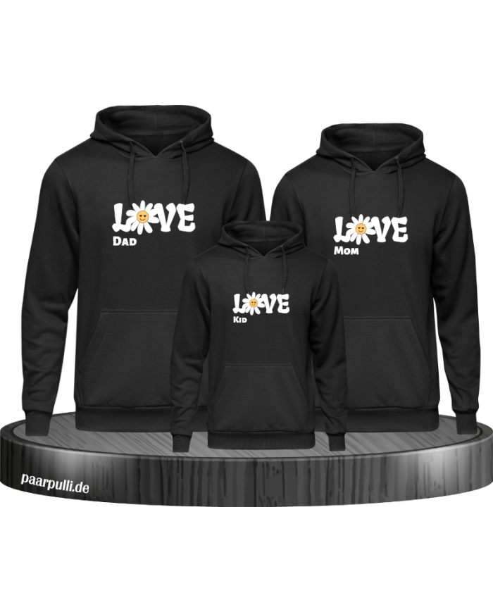 Love Flower 3er Hoodies