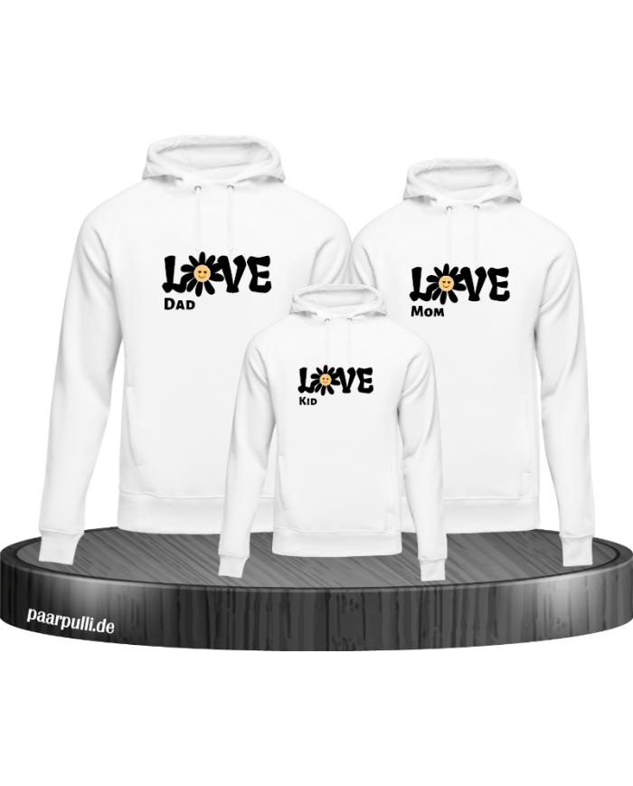Love Flower 3er Hoodies