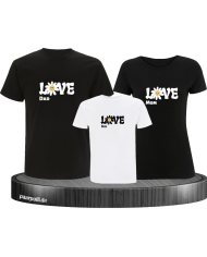 Love Flower 3er Familienset T-Shirts mit  Babybody