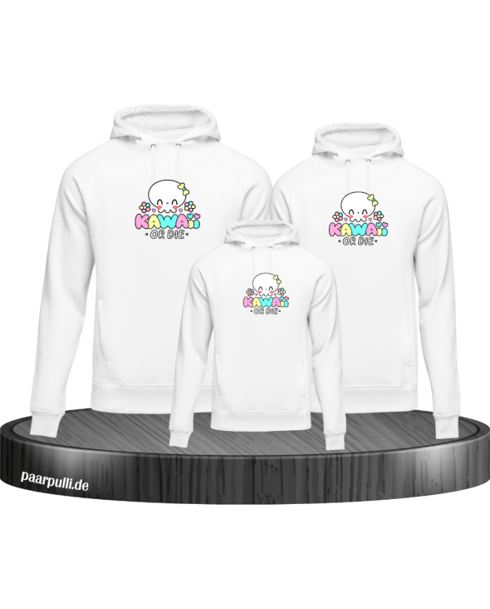 Kawaii or Die 3er Hoodies