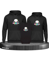 Kawaii or Die 3er Hoodies mit Baby Body
