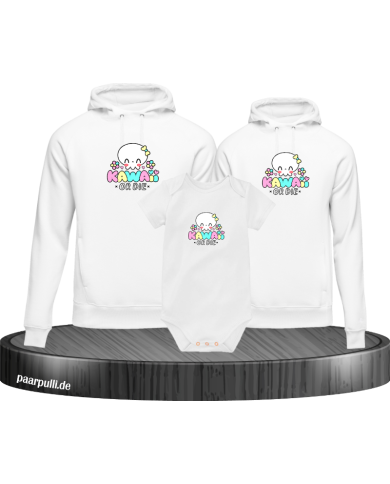 Kawaii or Die 3er Hoodies mit Baby Body Kawaii or Die 3er Hoodies mit Baby Body