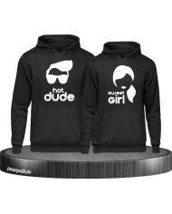 Hot Dude und Sweet Girl im Partnerlook Hoodie-Set