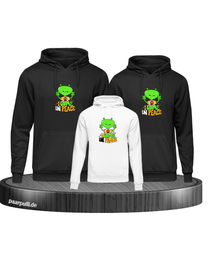 I come in Peace 3er Hoodies