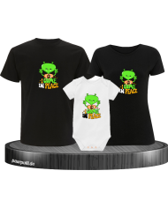 I come in Peace 3er Familienset T-Shirts mit  Babybody