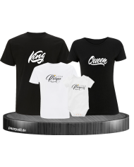 Royal Family 4er Familienset T-Shirts mit  Babybody