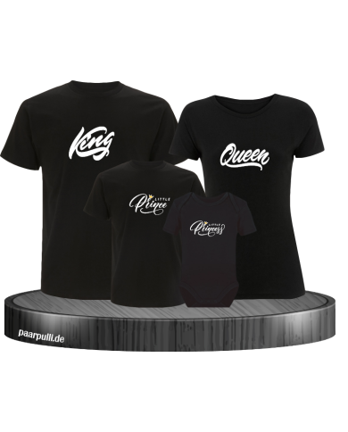 Royal Family 4er Familienset T-Shirts mit  Babybody Royal Family 4er Familienset T-Shirts mit  Babybody