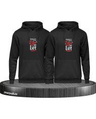 Live your Life and Travel - Hoodie für Beste Freunde
