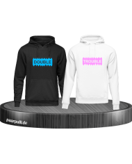 Double Trouble Geschwister Hoodie Set im Partnerlook